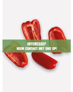 Paprika rood schoon in 4 stukken