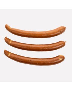 Gekruide (hybride) varken hotdog