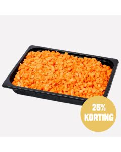 Winterpeen oranje gesneden blok 15 mm