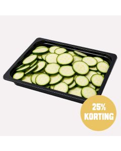 Courgette gesneden plak 5 mm