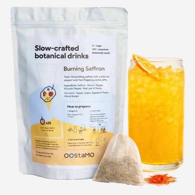 Overnight Botanicals Burning Saffron - Safraan & peper 1L bag