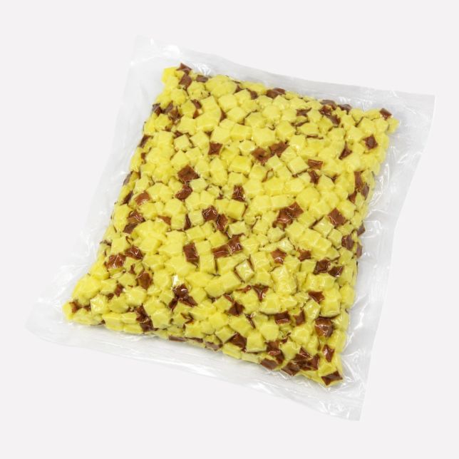 Aardappel roseval met schil gesneden blok 5 mm