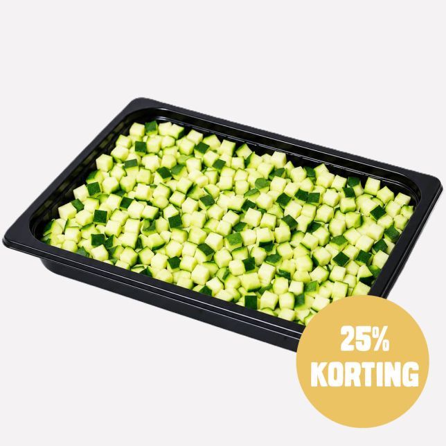 Courgette gesneden blok 15 mm