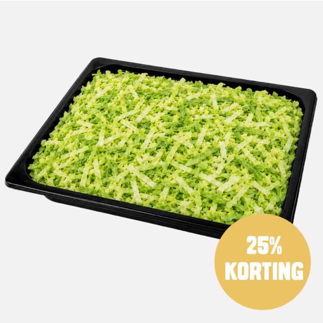 Groene kool gesneden 5 mm