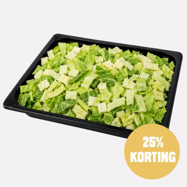 Groene kool gesneden 10 mm