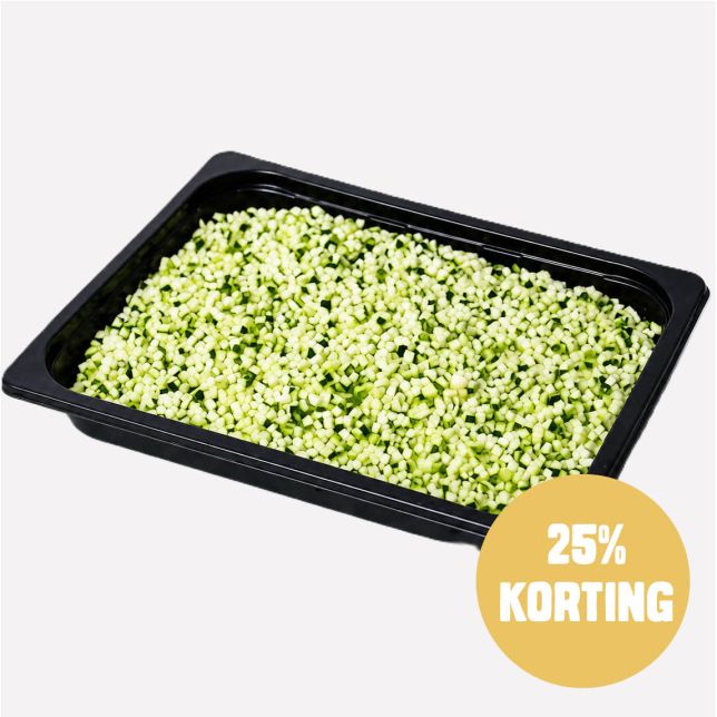 Courgette gesneden blok 5 mm