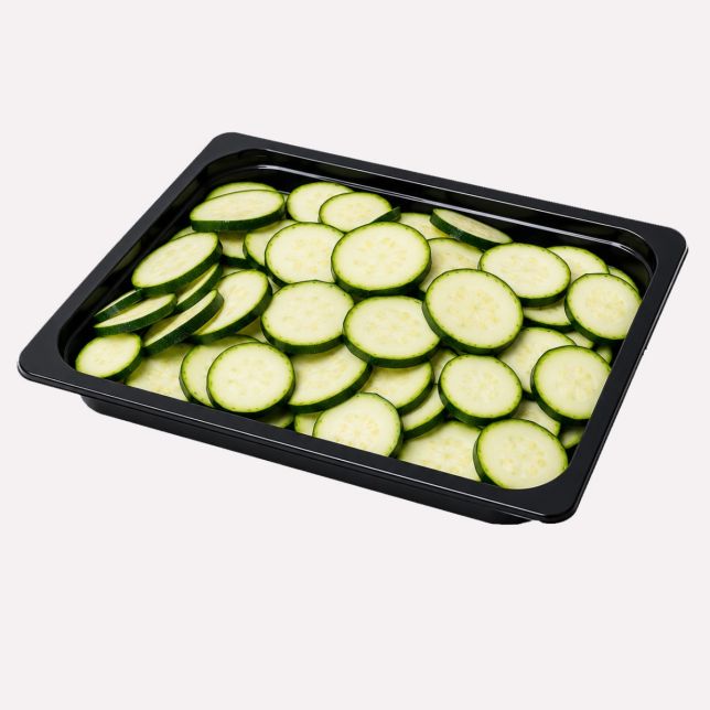 Courgette gesneden plak 5 mm