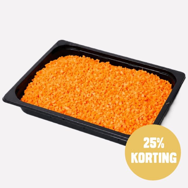 Winterpeen oranje gesneden blok 5 mm