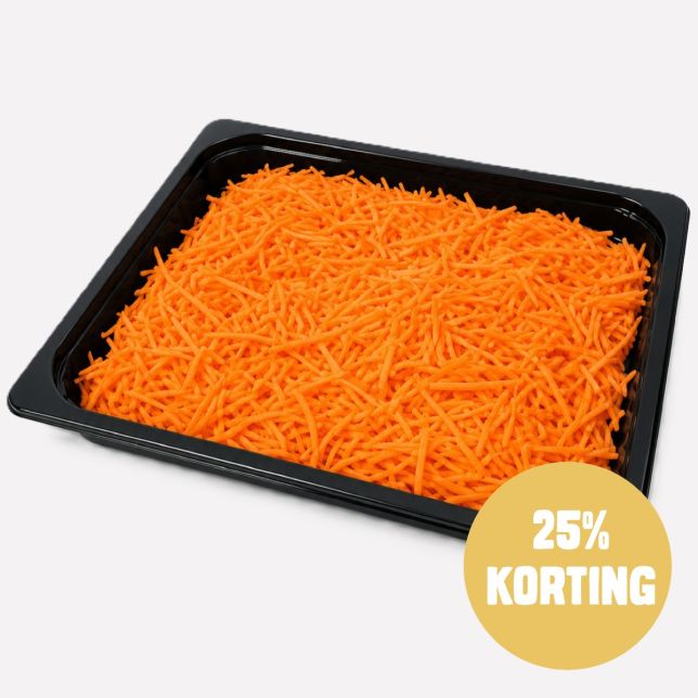 Winterpeen oranje gesneden jullienne 3 mm