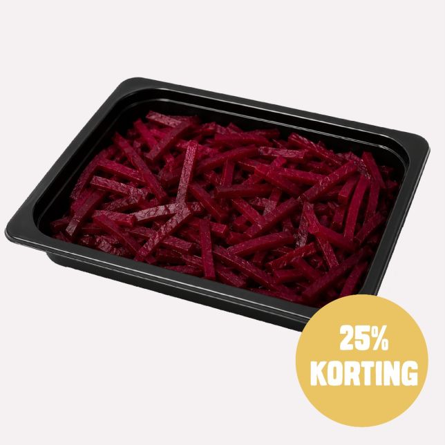 Biet rood gekookt gesneden stift 10 mm 