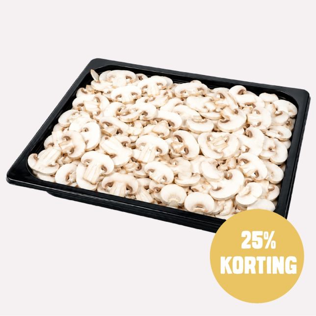 Champignon gesneden plak 4 mm