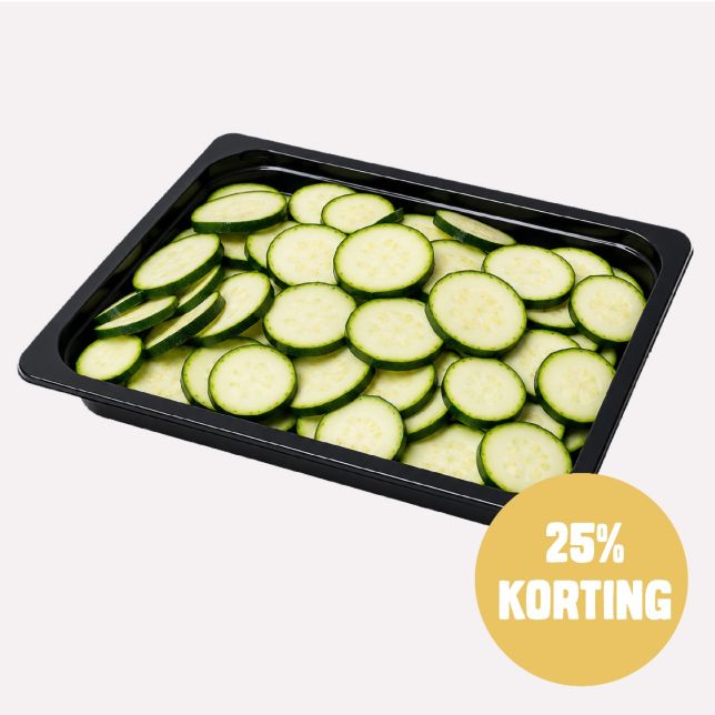 Courgette gesneden plak 5 mm