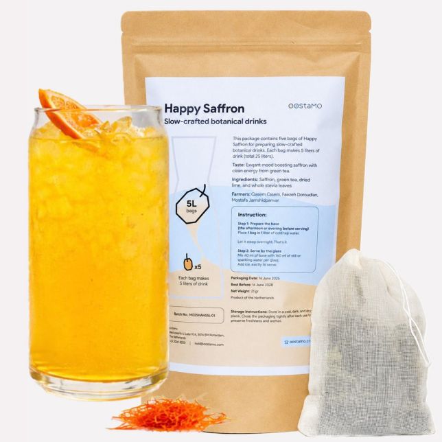 Overnight Botanicals Happy Saffron - Saffraan, limoen & groene thee 5L bag