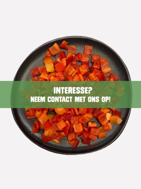 Paprika gesneden rood blok 20mm