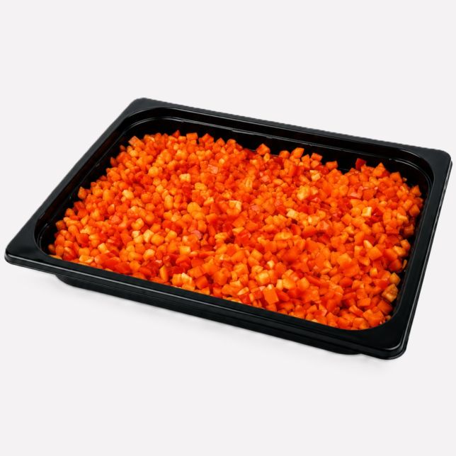 Paprika rood gesneden blok 15 mm