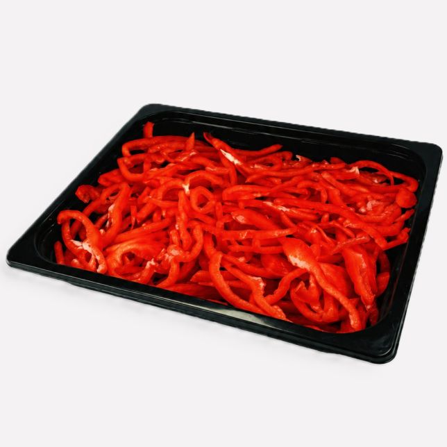 Paprika rood gesneden reep 5 mm