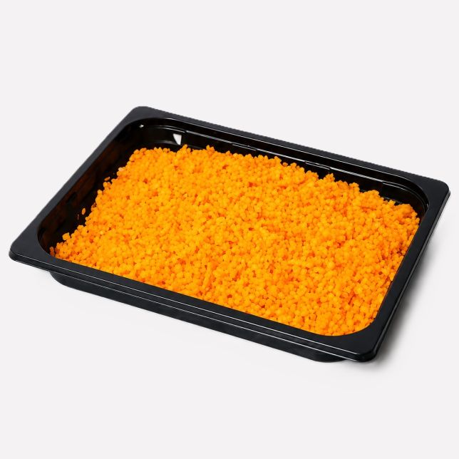 Pompoen oranje gesneden blok 5 mm