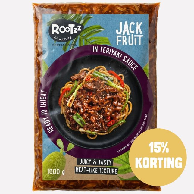 Jackfruit in teriyaki sauce