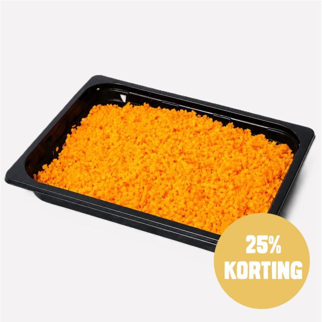 Pompoen oranje gesneden blok 5 mm