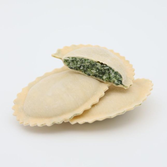 Ravioli Fritti spinazie & gerookte ricotta