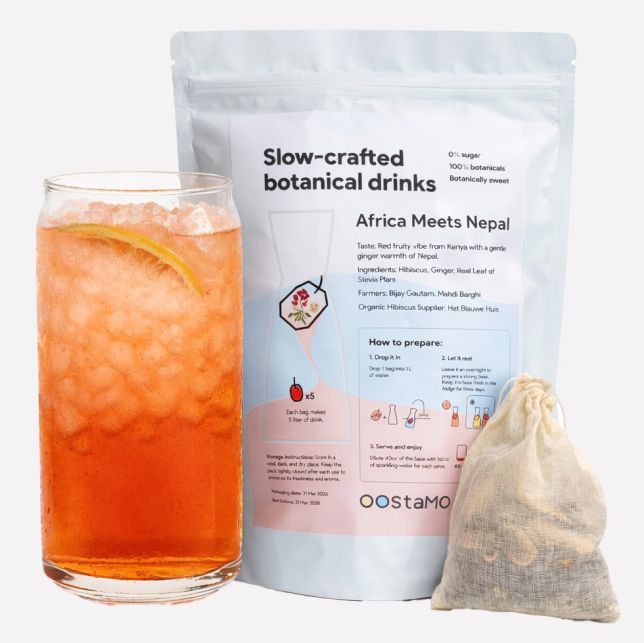 Overnight Botanicals Africa meets Nepal - Hibiscus & gember 5L bag