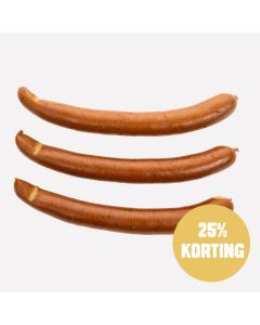 Gekruide (hybride) varken hotdog