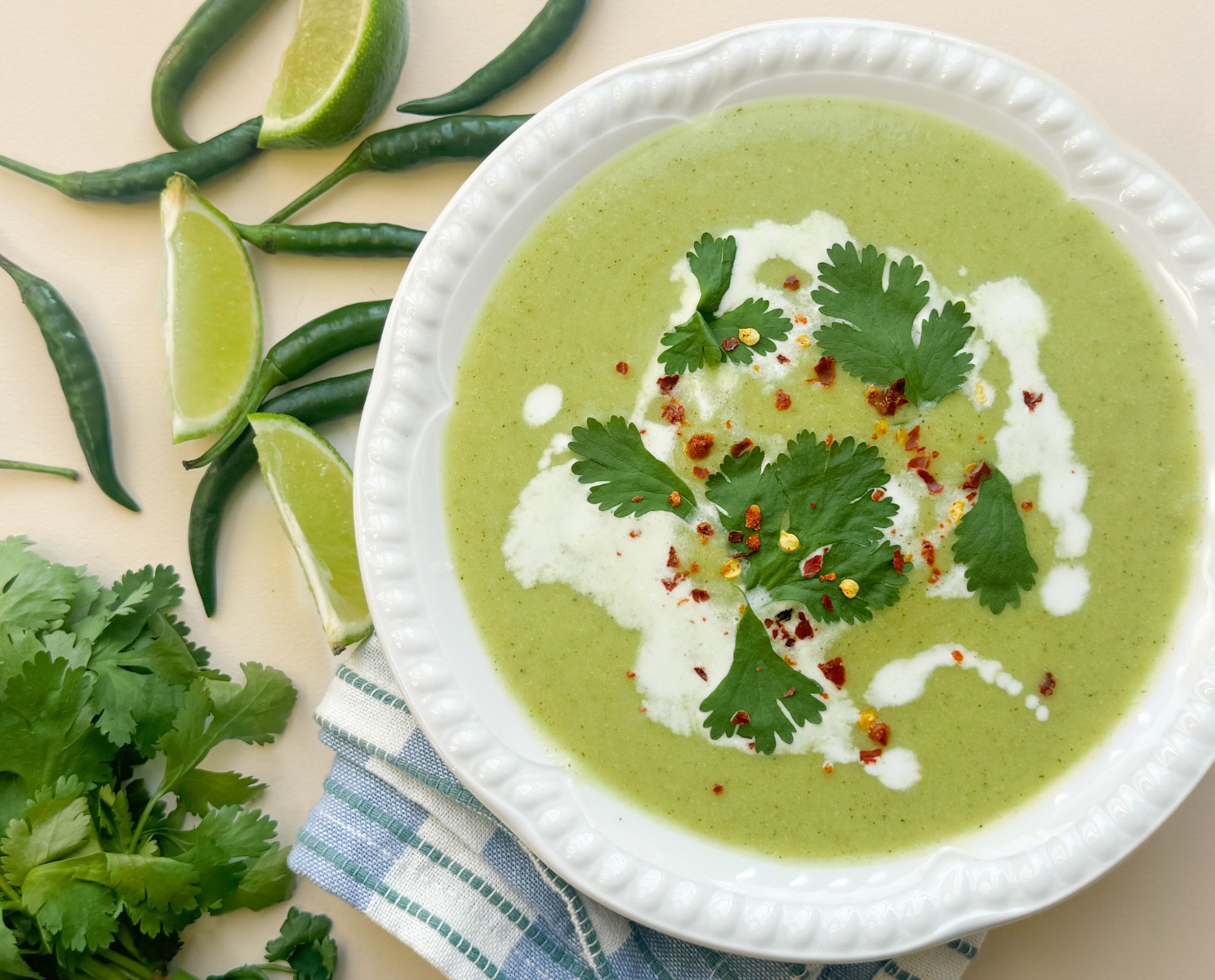 Courgettesoep met kokosmelk en gember